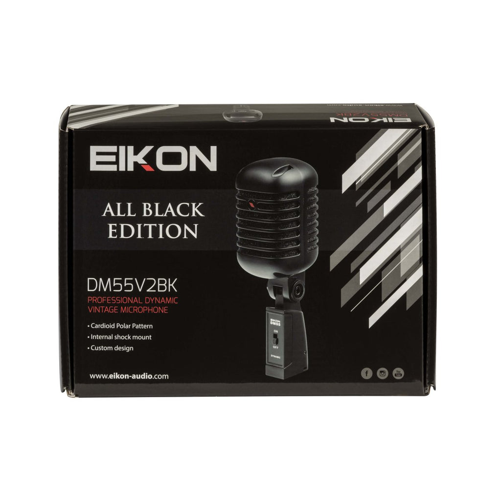 Eikon DM55V2BK Vintage Professional Vocal Dynamic Microphone - Satin Black - Packshot 8