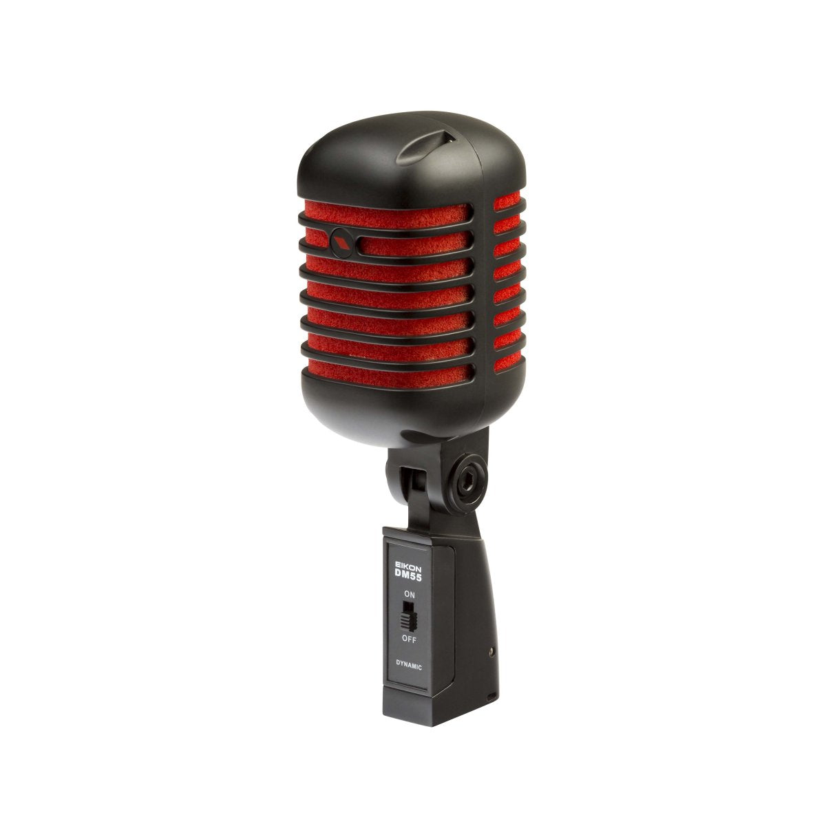 Eikon DM55V2RDBK Vintage Professional Vocal Dynamic Microphone - Satin Black And Red - Packshot 1