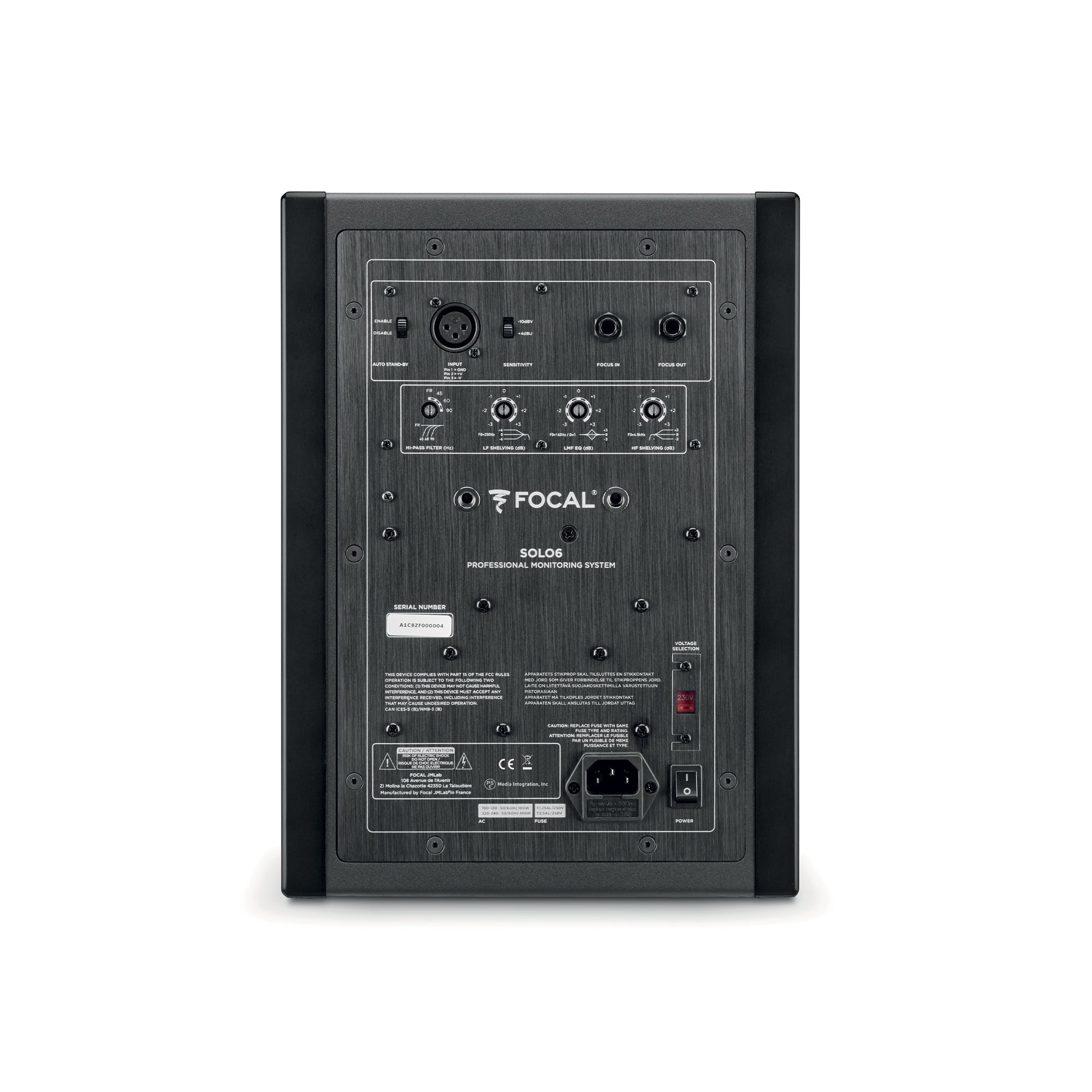 Focal Professional Solo 6 studio monitor, black, view 3