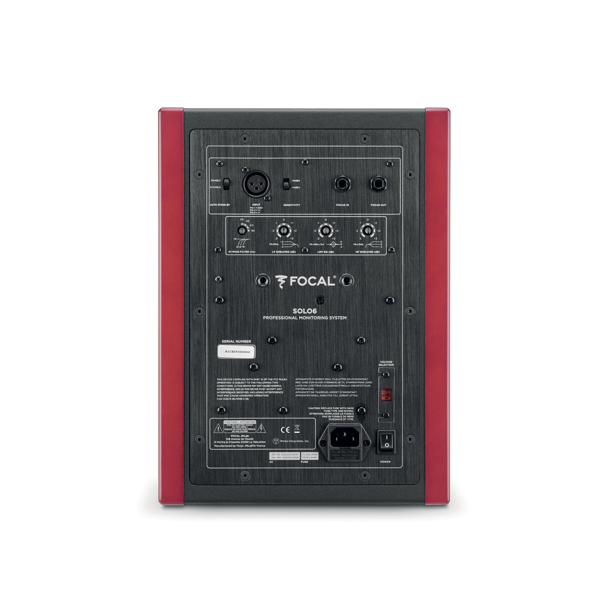 Focal Professional Solo 6 studio monitor, red, view 3