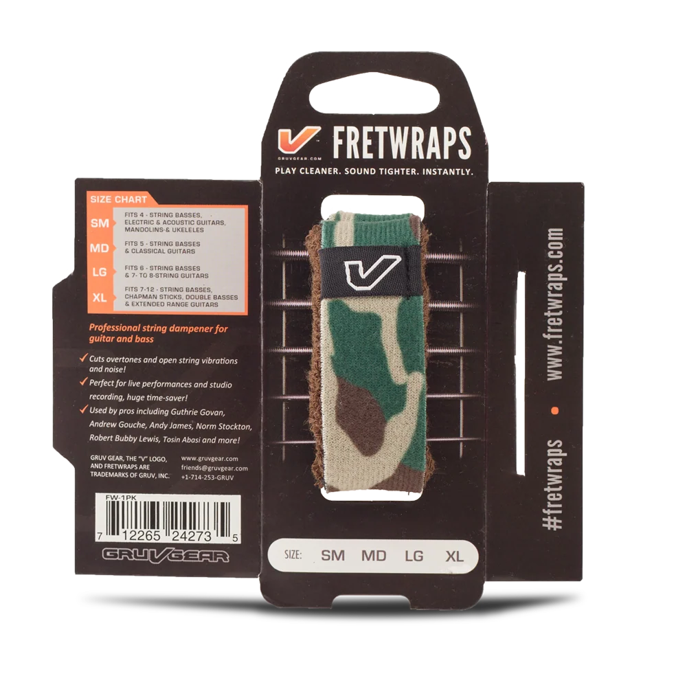 Gruv Gear FretWraps HD "Camo" 1-Pack (Green, Small)