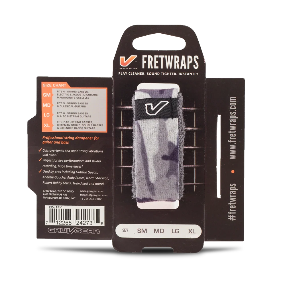 Gruv Gear FretWraps HD "Camo" 1-Pack (White, Medium)