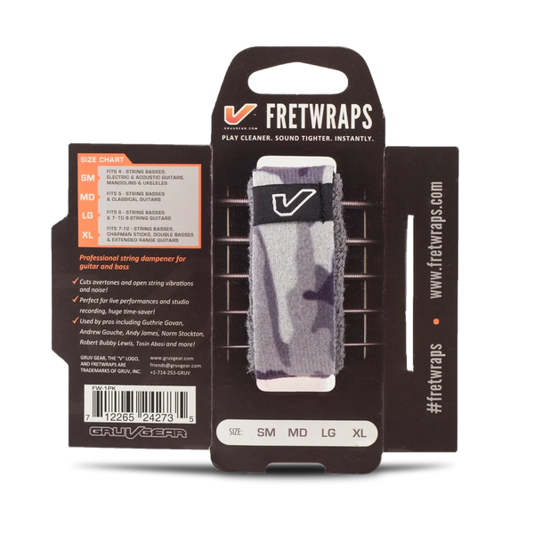 Gruv Gear FretWraps HD "Camo" 1-Pack (White, Medium)