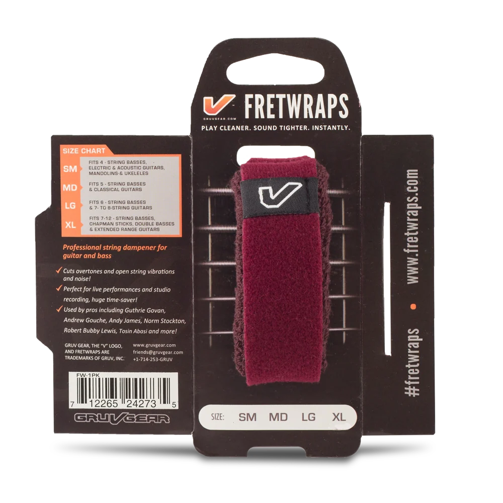 Gruv Gear FretWraps HD "Wine" 1-Pack (Burgandy, Medium)