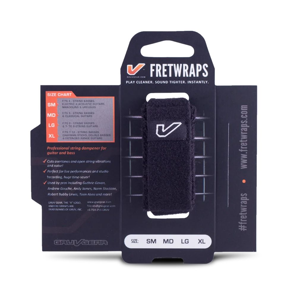 Gruv Gear FretWraps String Muters 1-Pack (Black, Medium)