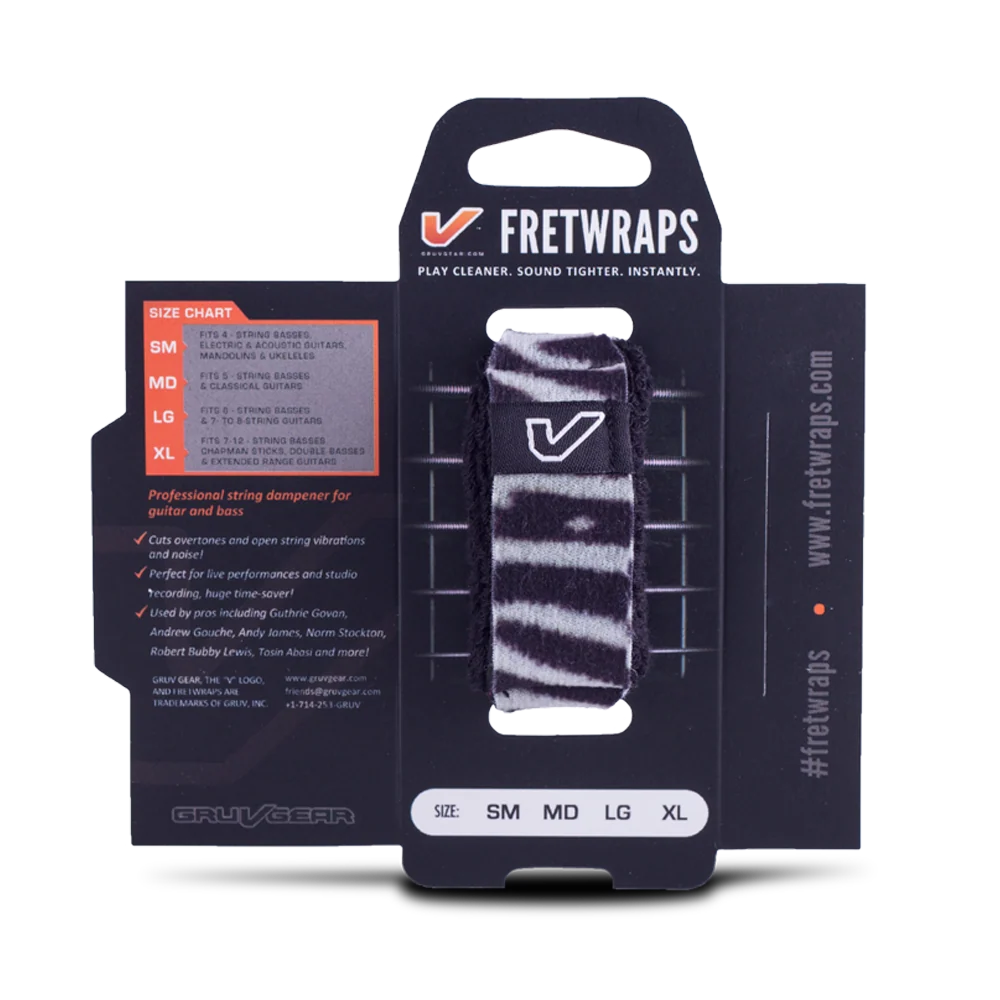 Gruv Gear FretWraps Wild "Zebra" String Muters 1-Pack (Medium)
