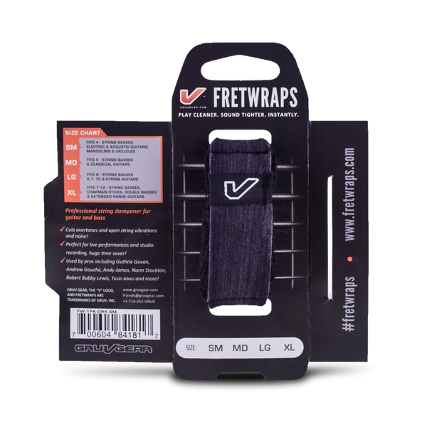 Gruv Gear FretWraps Wood "Ebony" String Muters 1-Pack (Medium)