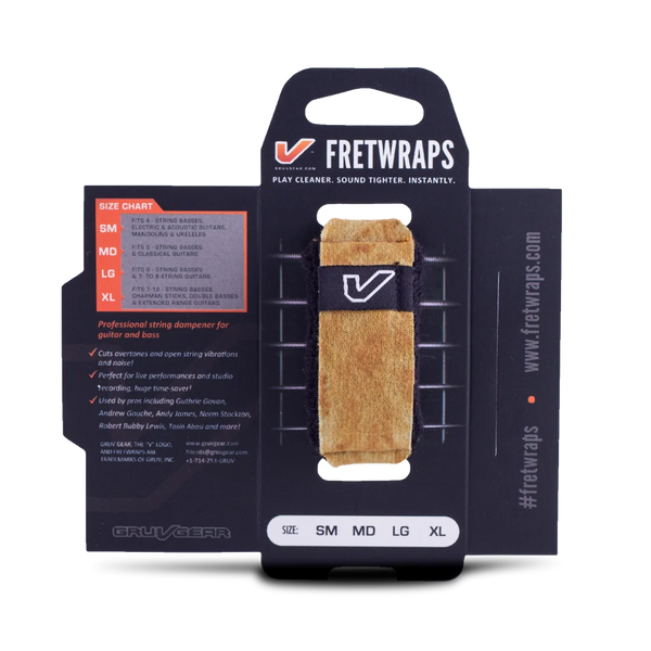 Gruv Gear FretWraps Wood "Maple" String Muters 1-Pack (Small)