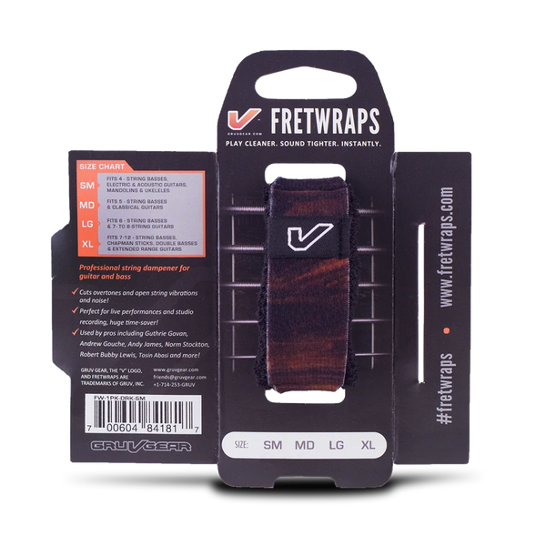 Gruv Gear FretWraps Wood "Walnut" String Muters 1-Pack (Small)