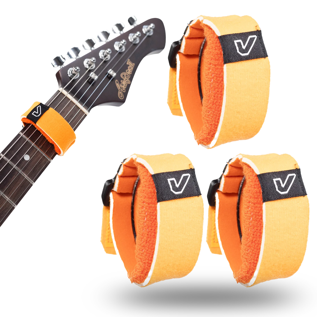 Gruv Gear FretWraps HD "Flare" 3-Pack (Orange, Medium)