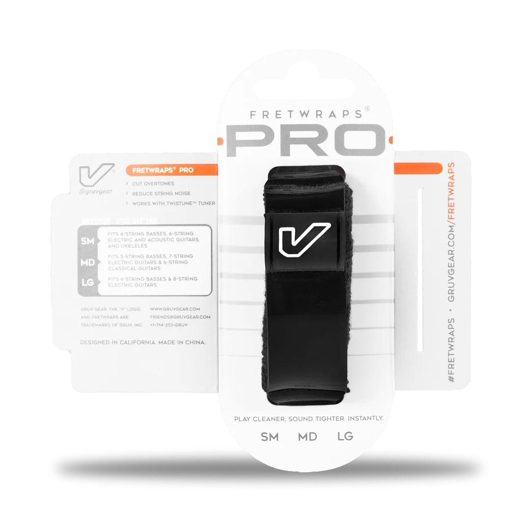 Gruv Gear FretWraps Pro Black (1-Pack, Small) + Twistune Bundle