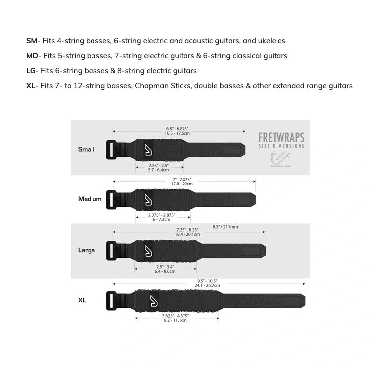 Gruv Gear FretWraps Pro Black (1-Pack, Small) + Twistune Bundle