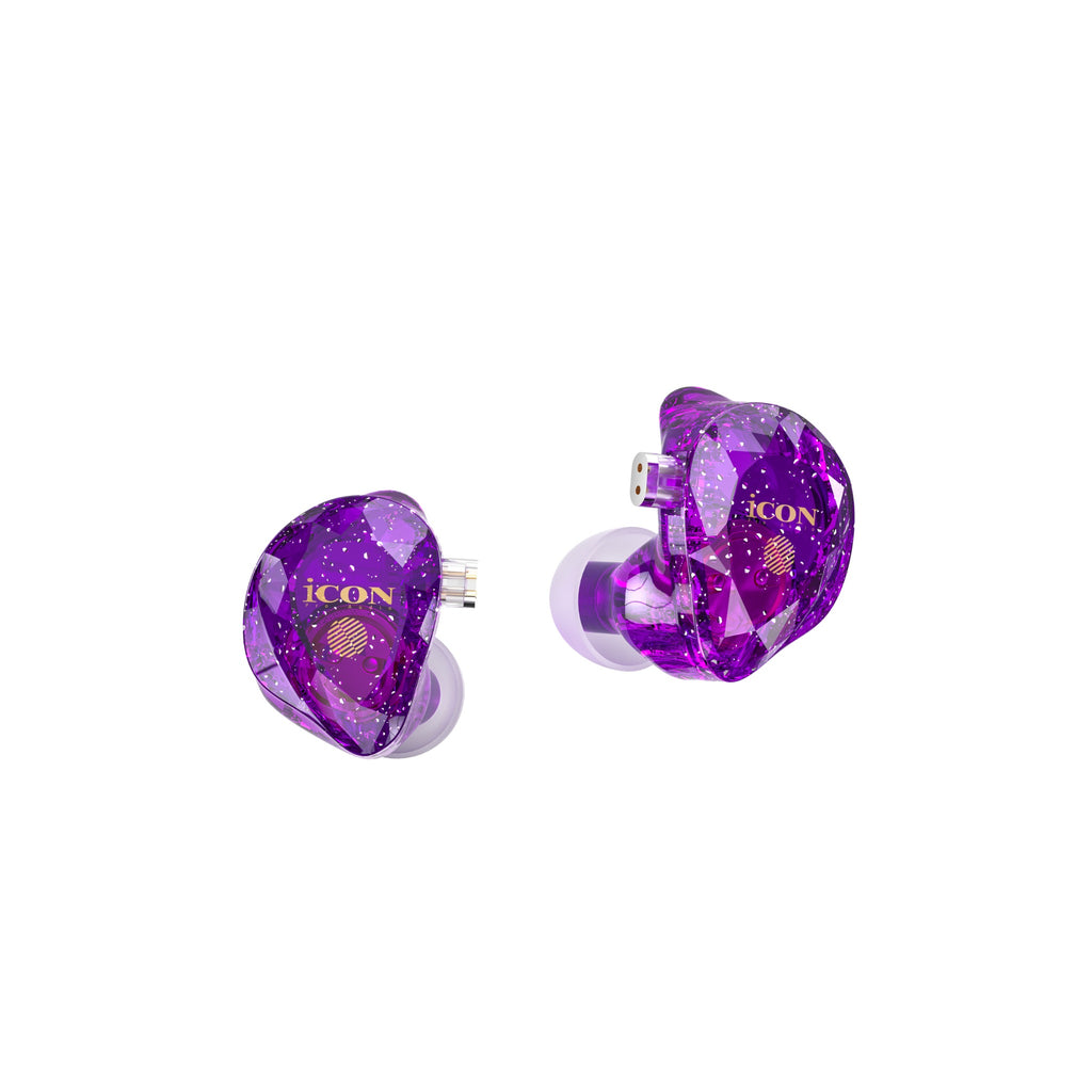 Icon Pro Audio Element 5 (Purple) In-Ear Monitoring Earphones — pair of earphones