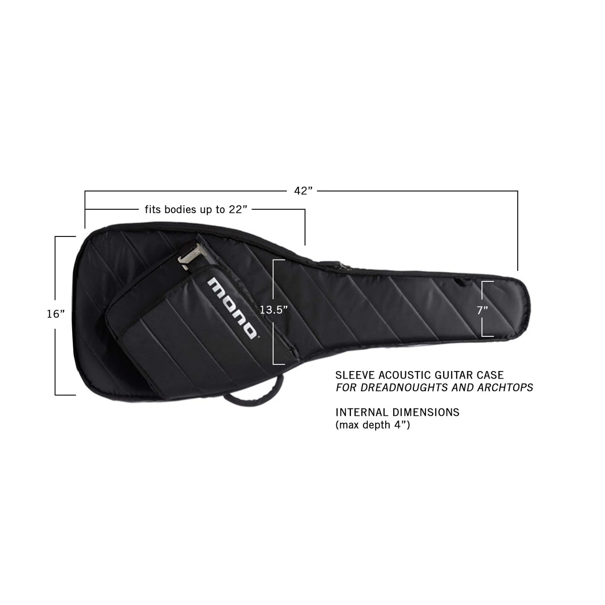 MONO GUITAR SLEEVE™ ACOUSTIC DREADNOUGHT (Jet Black)