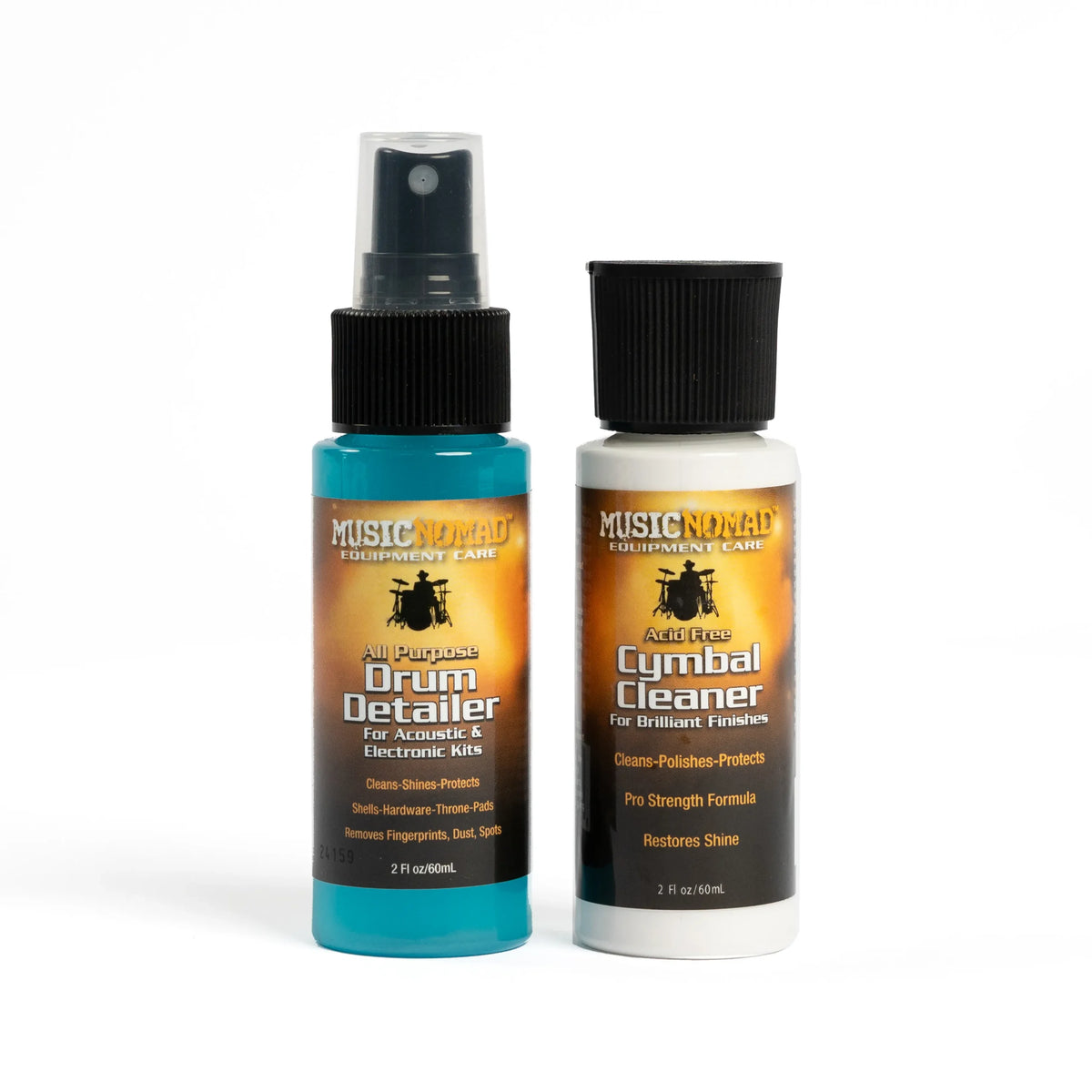 Music Nomad Drum Detailer & Cymbal Cleaner Combo Pack - 2 oz. Trial Size