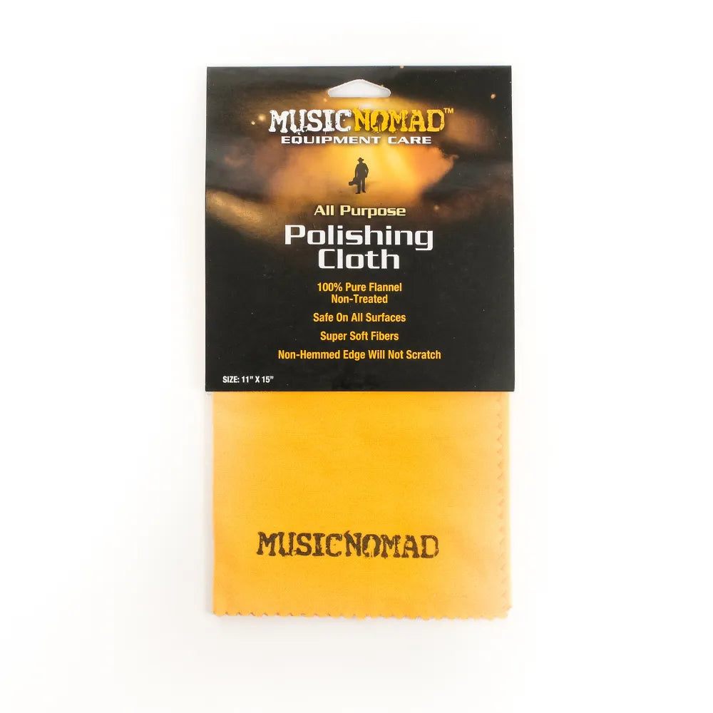 Music Nomad All Purpose Edgeless 100% Pure Flannel Non-Treated Polishing Cloth
