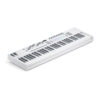 Novation LAUNCHKEY 61 MK4 (White Edition) 61-Key Semi-Weighted MIDI Controller — angled left view