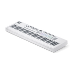 Novation LAUNCHKEY 61 MK4 (White Edition) 61-Key Semi-Weighted MIDI Controller — angled right view