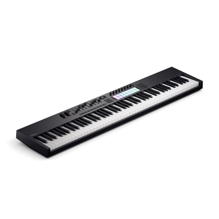 Novation LAUNCHKEY 88 MK4 88-Key Semi-Weighted MIDI Keyboard — angled left view