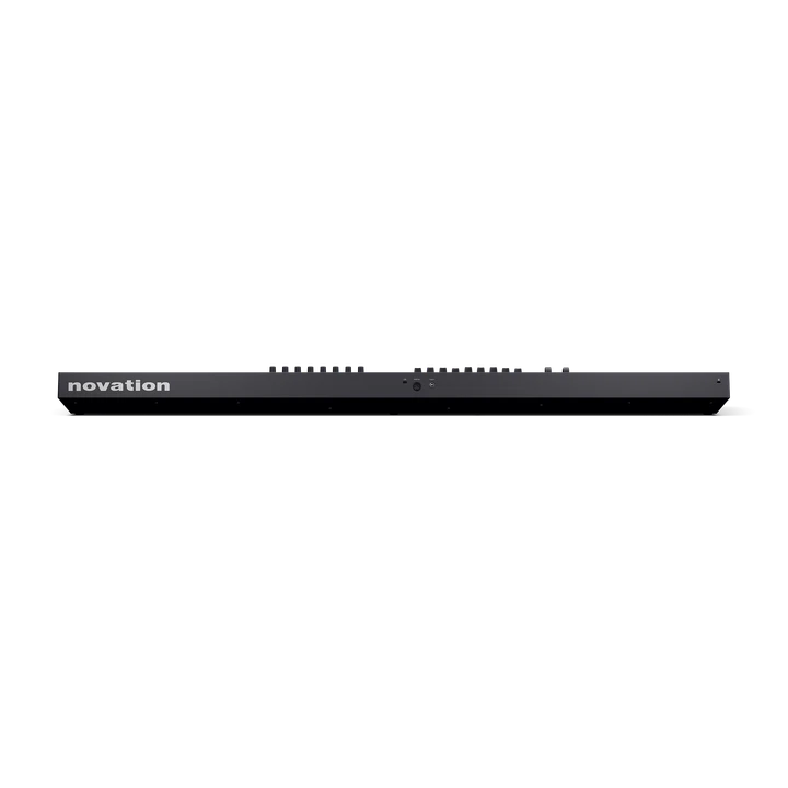 Novation LAUNCHKEY 88 MK4 88-Key Semi-Weighted MIDI Keyboard — front edge with Novation logo