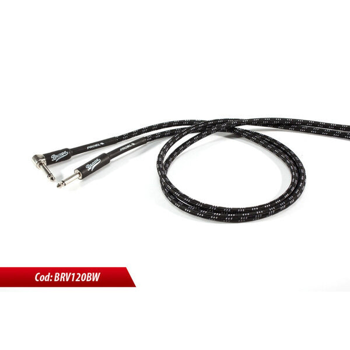 Proel BRV120LU3BW MONO JACK- MONO JACK (RA) 3M - View 1