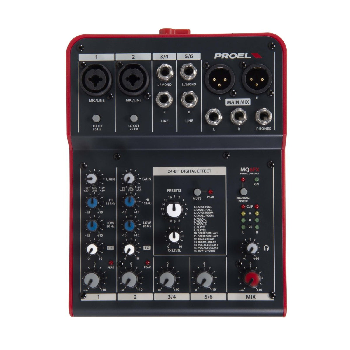 Proel MQ6FX 6.IN.MIXER.FX - View 1