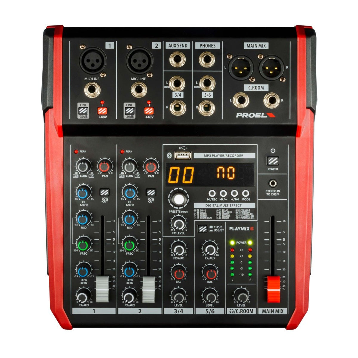 Proel PLAYMIX6 6.IN.MIXER.FX.USB - View 1