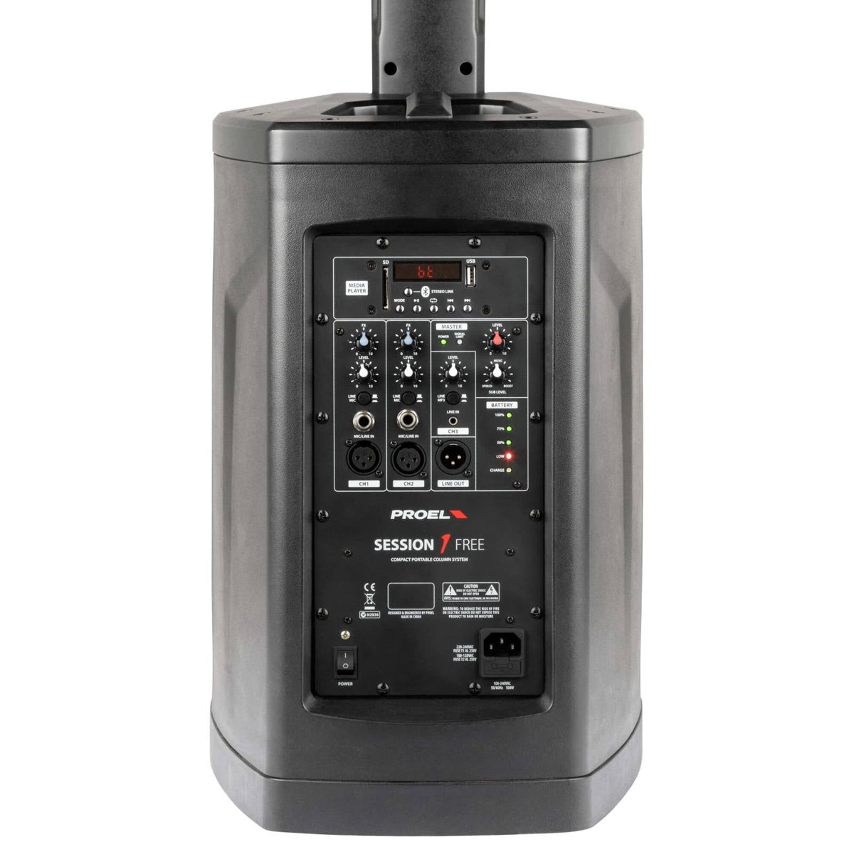 Proel SESSION 1 FREE Drum-Powered Column PA System - View 5