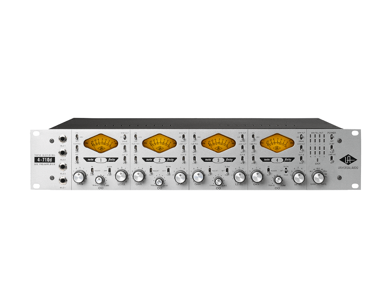 Universal Audio 4-710d Four-Channel Mic Pre — ANALOG HARDWARE series, view 1 of 3