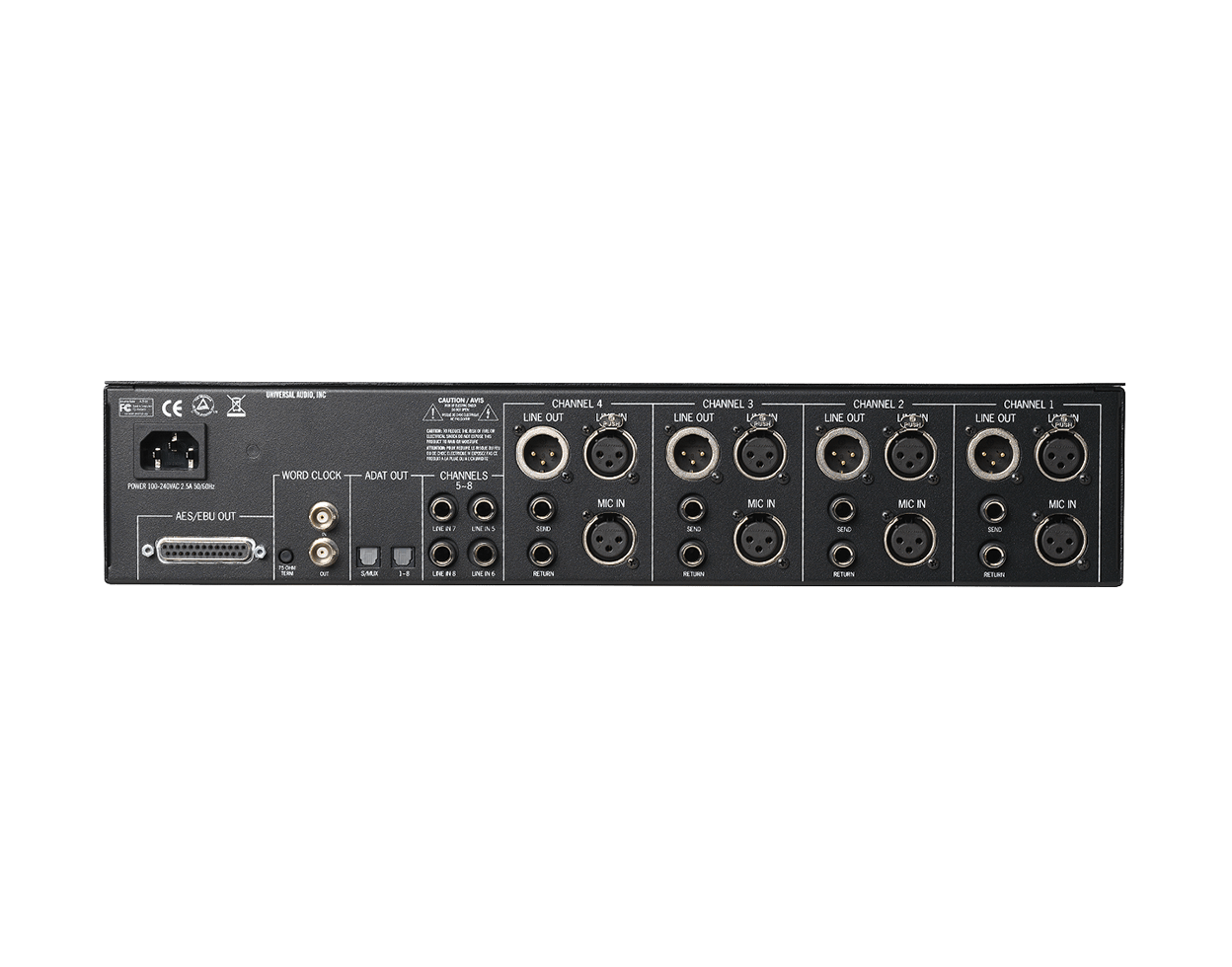 Universal Audio 4-710d Four-Channel Mic Pre — ANALOG HARDWARE series, view 2 of 3