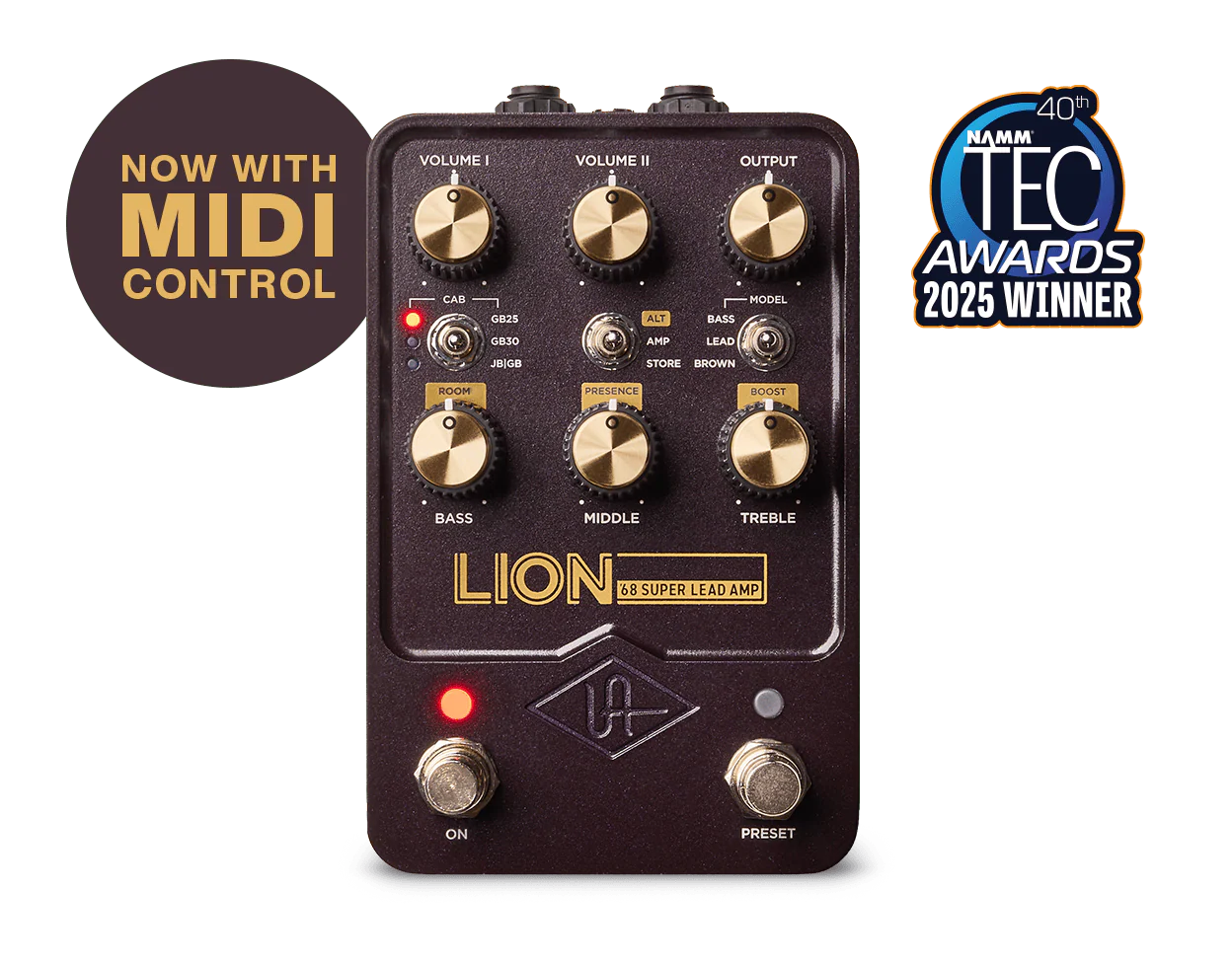 Universal Audio Lion 68 Super Lead Amp — UAFX series, view 1 of 3
