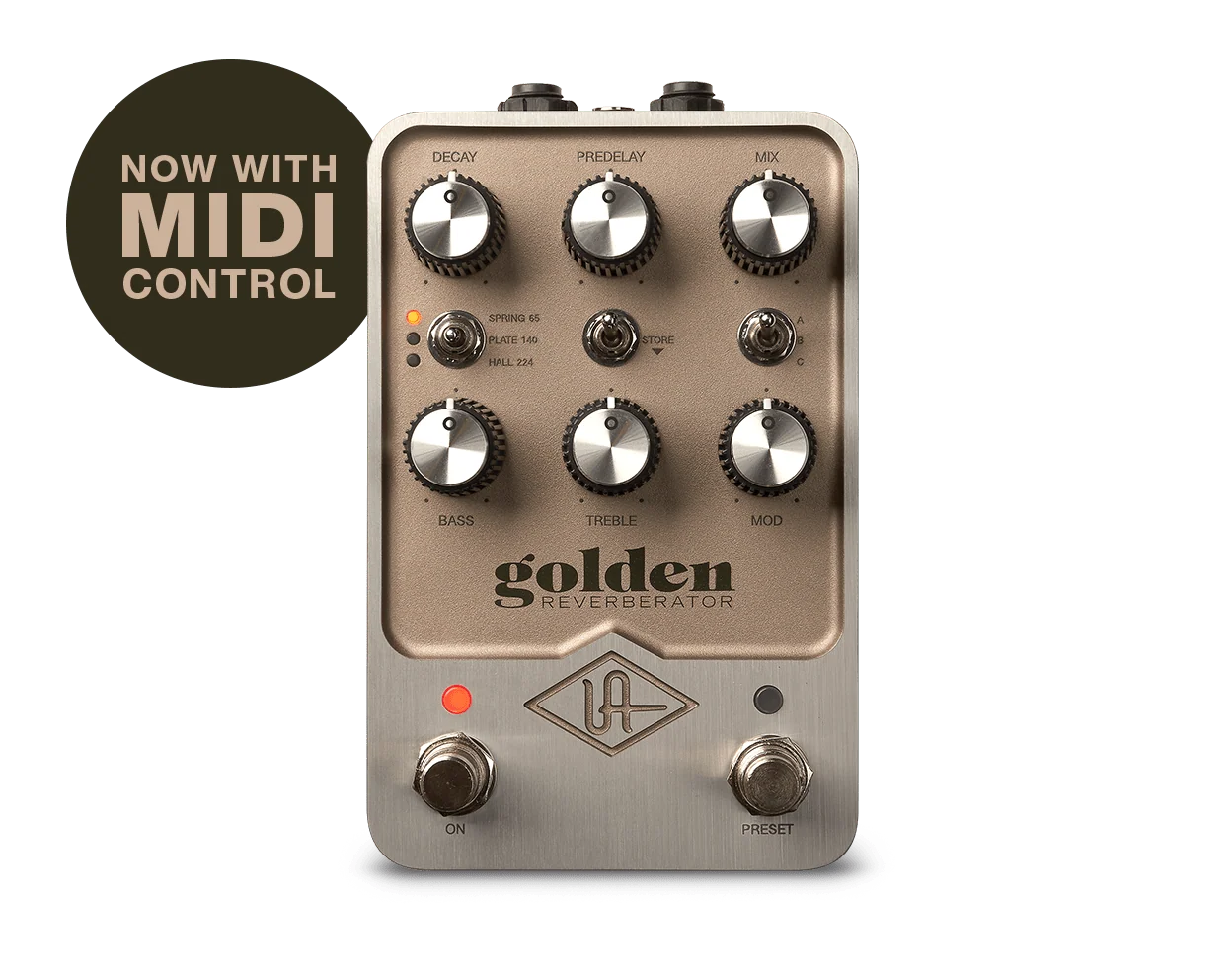 Universal Audio Golden Reverb Pedal — UAFX series, view 1 of 3