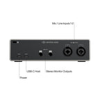 Universal Audio Volt 2 Gen 2 USB Audio Interface — rear panel connections