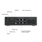 Universal Audio Volt 4 Gen 2 USB Audio Interface — rear panel connections